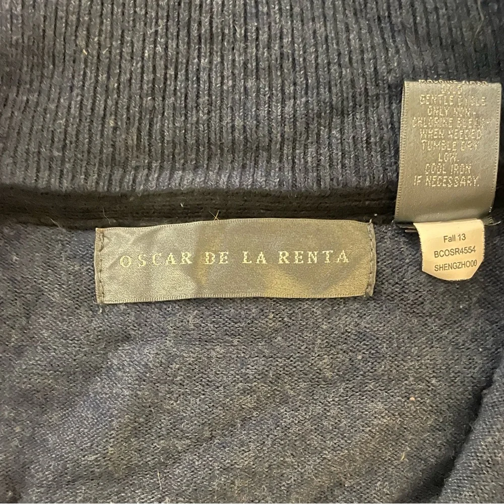 Oscar de la Renta Quarter Zip Sweater. Sz XL
